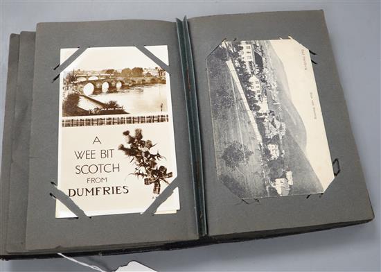 A postcard album including postcard of The Three Royal Princes